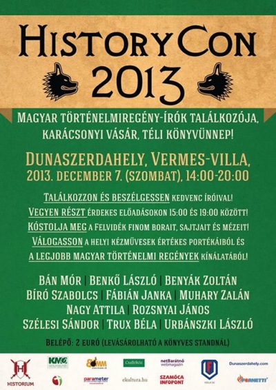 HystoriCon 2013 – stretnutie spisovateľov historických románov Maďarov - Miesto: Vermesova vila HystoriCon 2013 – stretnutie spisovateľov historických románov Maďarov - Miesto: Vermesova vila